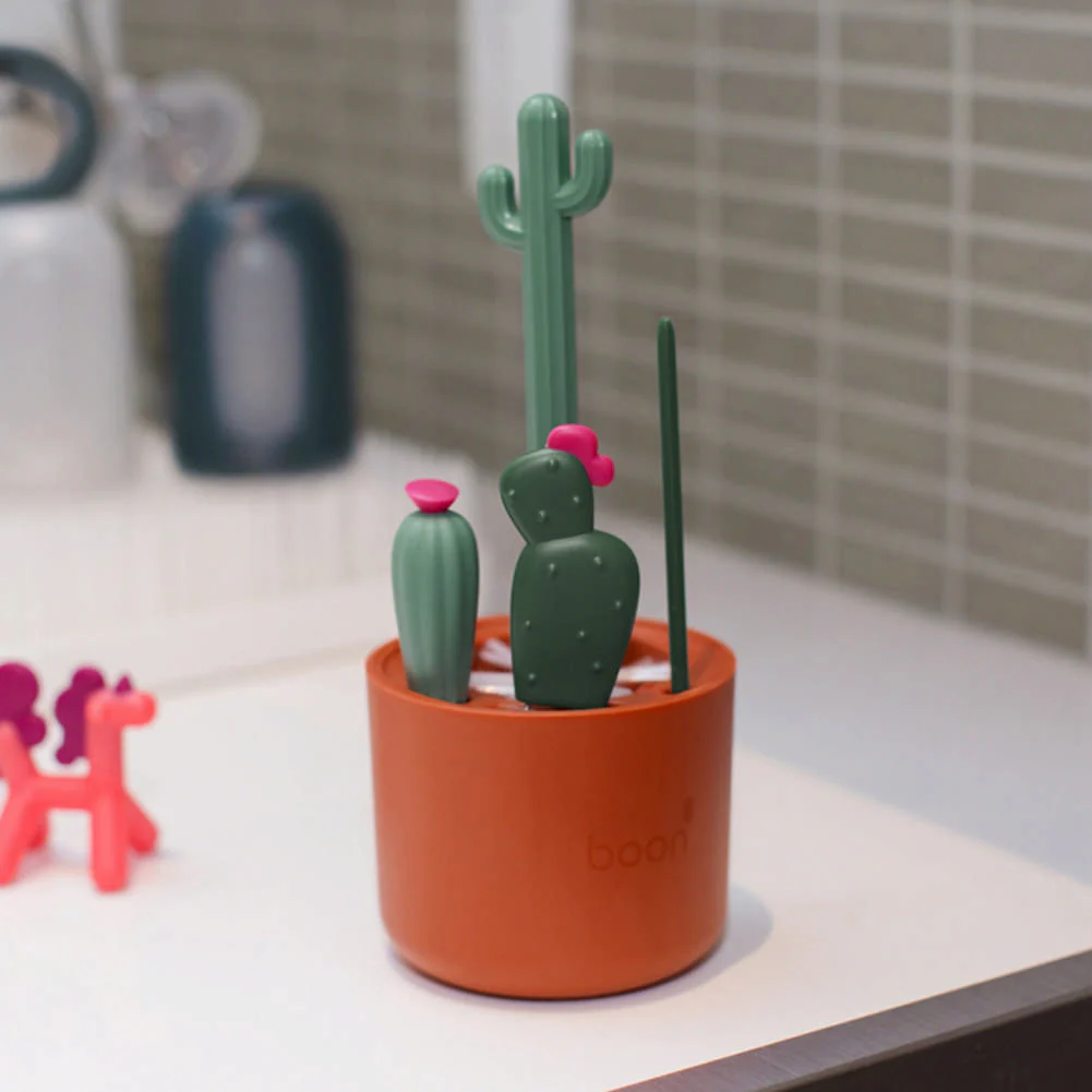 Boon Replacement CACTI 4-Piece Bottle Cleaning Brush Set - Sage - Image 5